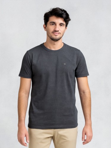 تيشيرت بأكمام قصيرة للرجال لون رمادي