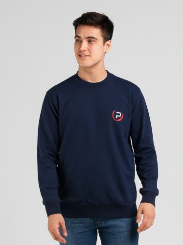 بلوزة بأكمام طويلة للرجال لون كحلي