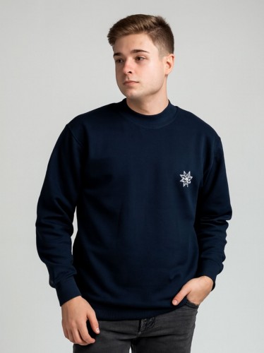 بلوزة بأكمام طويلة للرجال لون كحلي