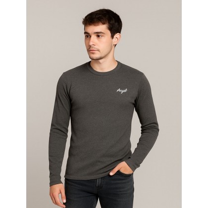 بلوزة بأكمام طويلة للرجال لون رمادي
