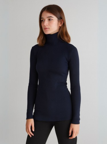 بلوزة بودي جولف بأكمام طويلة للنساء لون كحلي