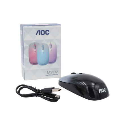 ماوس لاسلكي بولاتوث يشحن شحن type c لون أسود