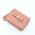 جزدان ستاتي جلد حجم صغير سحاب + خانة إضافية للكروت والنقود الورقية - لون بني