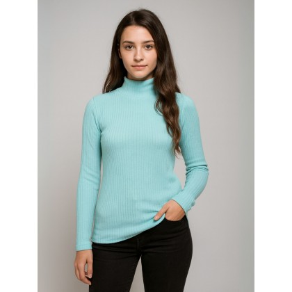 بلوزة بودي جولف بأكمام طويلة للنساء لون تركواز