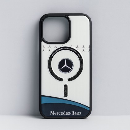 كفر جوال ايفون 16 برو ماكس مع حلقة مج سيف جودة عالية تصميم مارسيدس