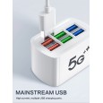 قاعدة شحن للجوال بـ 6 مداخل USB بقدرة 5 فولت/3.1 أمبير، يعمل بمدخل طاقة 220 فولت، يوفر شحنا آمنًا للأجهزة المختلفة