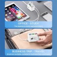 قاعدة شحن للجوال بـ 6 مداخل USB بقدرة 5 فولت/3.1 أمبير، يعمل بمدخل طاقة 220 فولت، يوفر شحنا آمنًا للأجهزة المختلفة