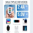 قاعدة شحن للجوال بـ 6 مداخل USB بقدرة 5 فولت/3.1 أمبير، يعمل بمدخل طاقة 220 فولت، يوفر شحنا آمنًا للأجهزة المختلفة