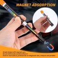 قلم فحص طلاء مغناطيسي للسيارة - عالي الدقة من 0-520 ميكرون، خفيف ومحمول، ألومنيوم بلاستيك متين، أداة تشخيص مغناطيسية.