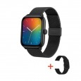 ساعة ذكية فخمة مع 2 حزام سيليكون وشبكي معدني - شاشة ملونة 2.01 بوصة، تدعم البلوتوث للرد على المكالمات، مزوّدة بميزات تتبع اللياقة والصحة، مناسبة للرجال والنساء.