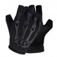 قفازات كفوف نصف اصبع مقاومة للانزلاق، مثالية في الجيم ولراكبي الدراجات - لون أسود