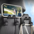 حامل خلفي مزدوج لمقعد السيارة عدد 1 – لتثبيت الهاتف وتعليق الأغراض وتنظيم الاغراض بسهولة.