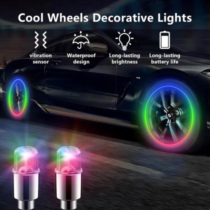 ضوء فلاش LED عدد 2 للدارجات والسيارات - بحساس حركة وضوء