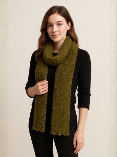 شال النساء السحري القابل للتمدد لون زيتي