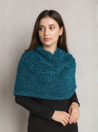 شال النساء السحري القابل للتمدد لون تركواز