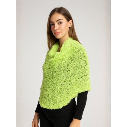 شال النساء السحري القابل للتمدد لون أخضر فسفوري