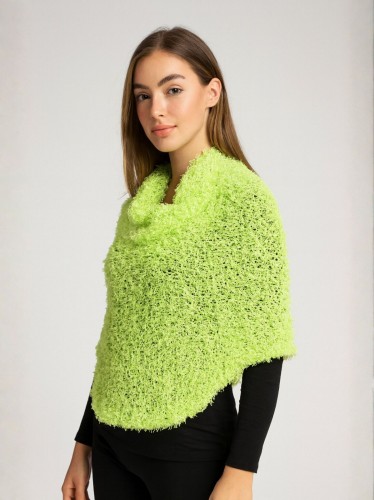 شال النساء السحري القابل للتمدد لون أخضر فسفوري