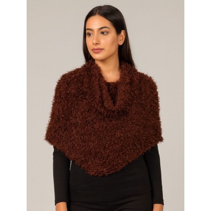 شال النساء السحري القابل للتمدد لون بني