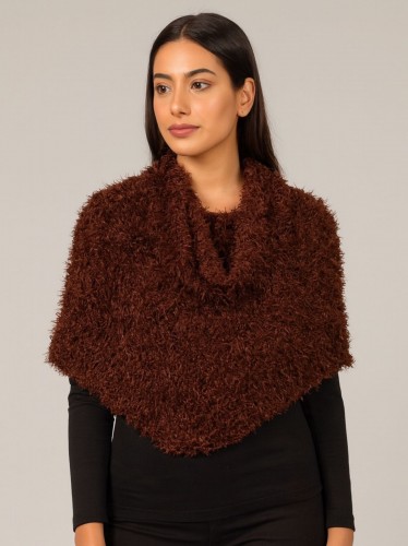 شال النساء السحري القابل للتمدد لون بني