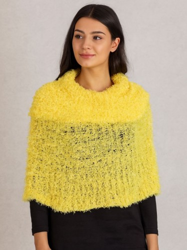 شال النساء السحري القابل للتمدد لون أصفر