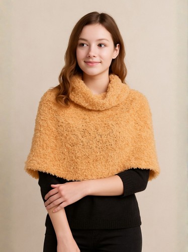 شال النساء السحري القابل للتمدد لون عسلي