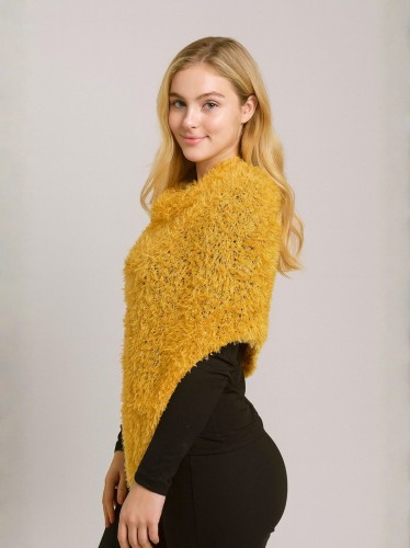 شال النساء السحري القابل للتمدد لون كموني