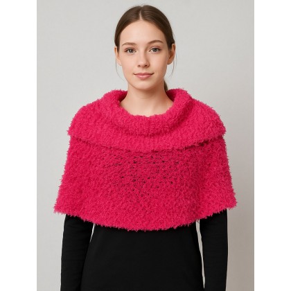 شال النساء السحري القابل للتمدد لون فوشي