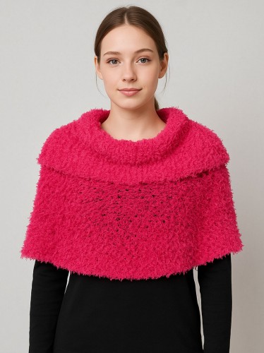 شال النساء السحري القابل للتمدد لون فوشي