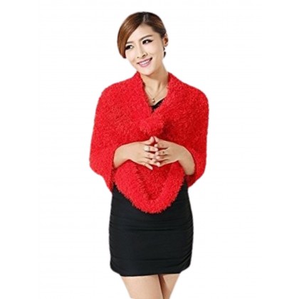 شال النساء السحري القابل للتمدد لون أحمر