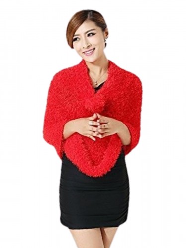 شال النساء السحري القابل للتمدد لون أحمر