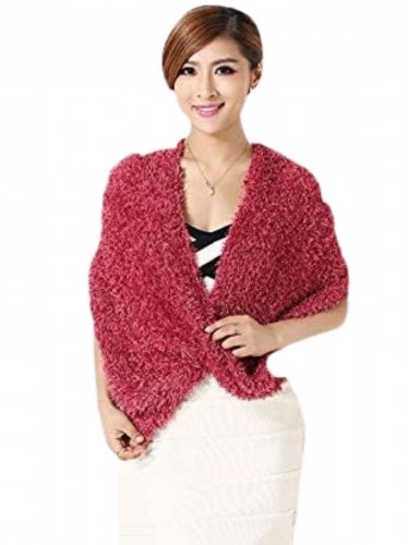 شال النساء السحري القابل للتمدد لون نود زهري غامق