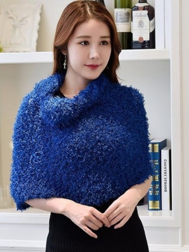 شال النساء السحري القابل للتمدد لون كحلي