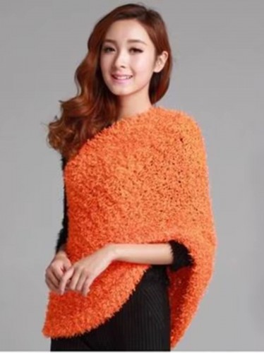 شال النساء السحري القابل للتمدد لون برتقالي