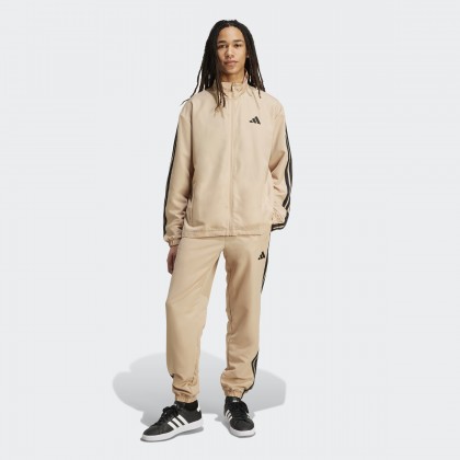 adidas Mens' 3 Stripes Woven Track Suit - Beige