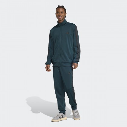 adidas Mens' Basic 3-Stripes Tricot Track Suit - Green
