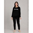 بيجامة فرو للصبايا لون أسود