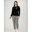 بيجامة فرو للصبايا لون أسود