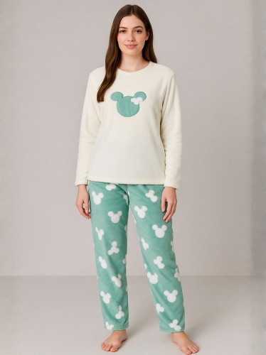 بيجامة فرو للصبايا لون أبيض