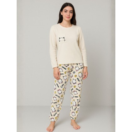 بيجامة فرو للصبايا لون أبيض