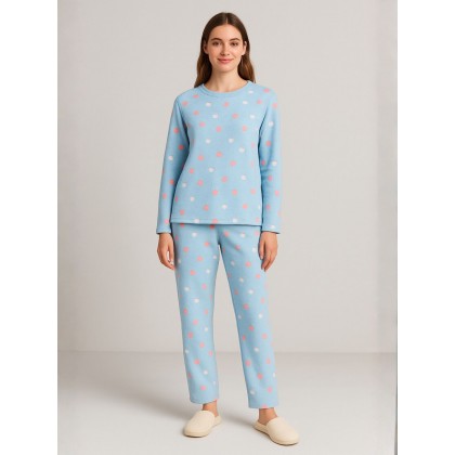 بيجامة فرو للصبايا لون أزرق سماوي