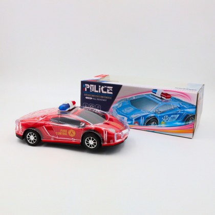 سيارة شرطة مضيئة مع موسيقى