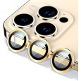 طقم حماية 3 قطع عدسات كاميرا ايفون 15Pro Max - لون ذهبي   