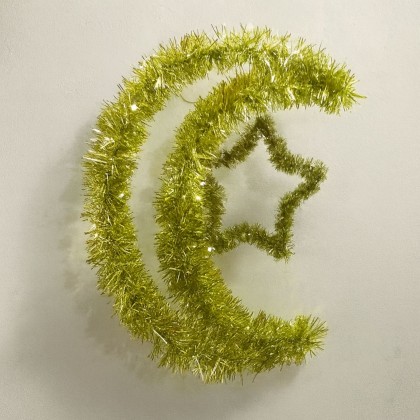 تعليقة هلال مع نجمة مقاس 30*32 سم 