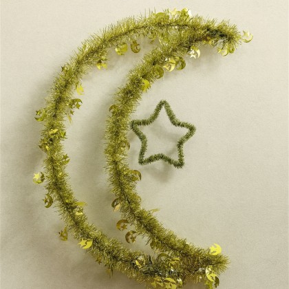 تعليقة هلال مع نجمة حجم كبير (قياس 66*44سم) 