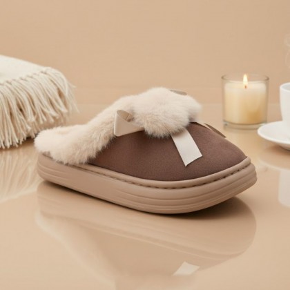 حفاية شتوية لون بني مع بيج