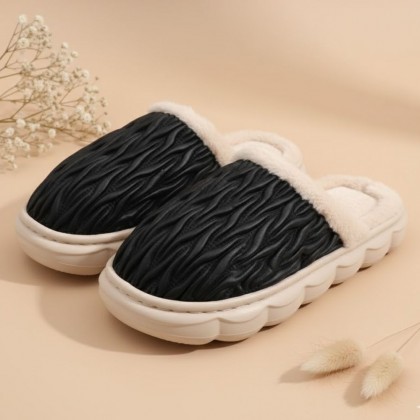 حفاية شتوية للنساء لون أسود وبيج