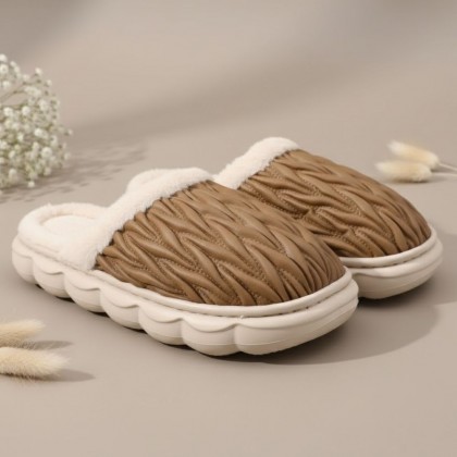 حفاية شتوية للنساء لون بني وبيج