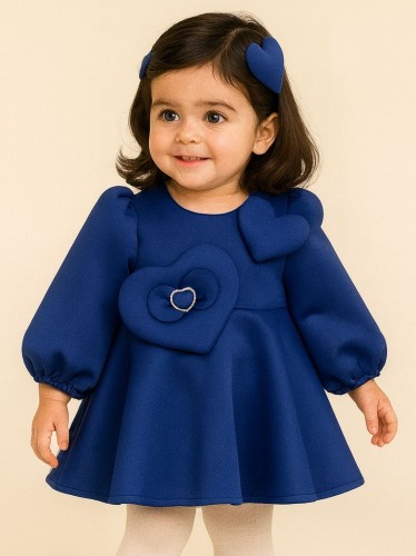 فستان بناتي لون أزرق