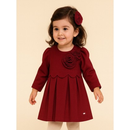 فستان بناتي لون أحمر