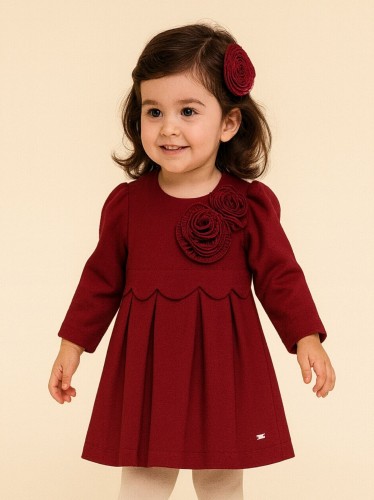 فستان بناتي لون أحمر